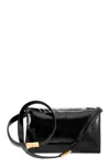 Marni Small Prisma Patent Shoulder Bag In Black