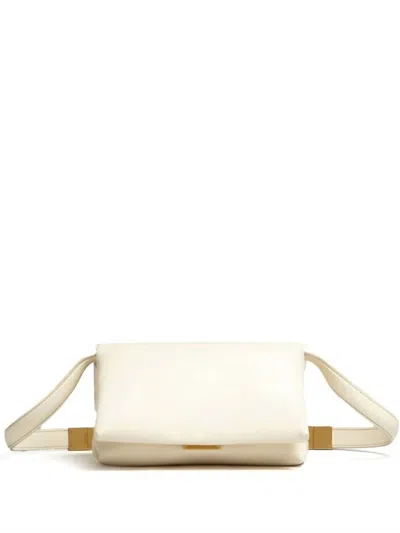 Marni Women's Prisma Puffball Leather Shoulder Bag In Ivory In Multi