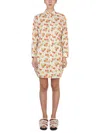 Marni Shirt Dress With Floral Pattern In Multicolor