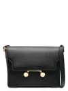 Marni Medium Rectangular Shoulder Bag With Flap In Black