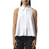 Marni A-line Cotton Flared Shirt Sleeveless In Lily White