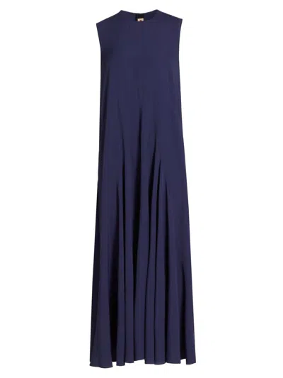 Marni Women's Sleeveless Silk-blend Midi-dress In Blue