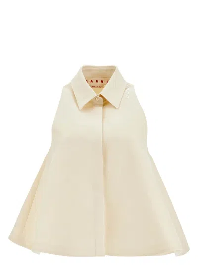 MARNI WOMEN'S COTTON FLARED SHIRT