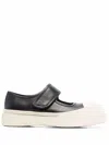 Marni Pablo Mary Jane Nappa Leather Sneakers In Black