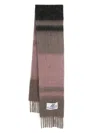 Marni Logo Patch Wool Blend Scarf In Multicolor