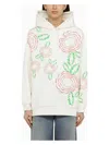 Marni Embroidered Hooded Sweatshirt In White