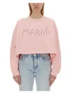 Marni Sweatshirt With Logo In Pink