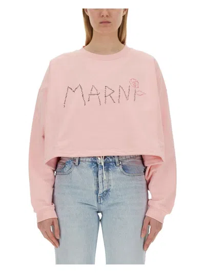 MARNI WOMEN'S SWEATSHIRT WITH LOGO