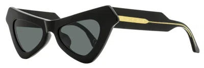 Marni Women's Triangular Cat Eye Sunglasses Fairy Pools Ow8 Black 50mm