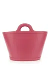 Marni Structured Shoulder Bag With Double Top Handle In Fuchsia