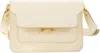 Marni Off-white Saffiano Leather Mini Trunk Bag In Powder