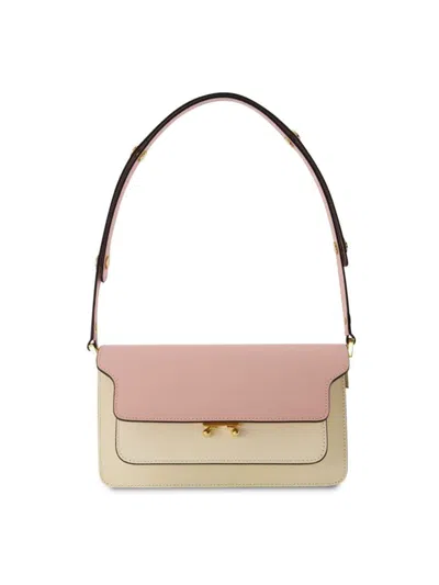 Marni Trunk Ew Crossbody  - Multi - Leather In Pink Beige