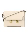 Marni Trunkaroon Calfskin Shoulder Bag In White