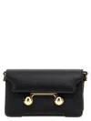 Marni Trunkaroo Rectangular Leather Shoulder Bag In Black