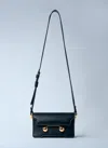 Marni Womens Black Trunkeroo Branded-hardware Leather Shoulder Bag