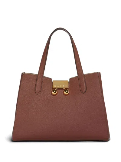 Marni Women Trunkaroo Tote Bag In Red