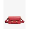 Marni Womens Tulip Trunkaroo Branded-hardware Leather Shoulder Bag In Tulip