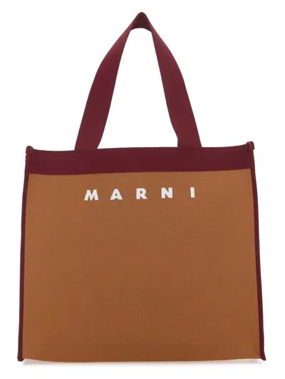MARNI WOMEN'S TWO-TONE FABRIC MEDIUM SHOPPING BAG | SHMP0076A2P4602 COLOR ZO196