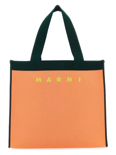 MARNI WOMEN'S TWO-TONE JACQUARD SHOPPING BAG | SHMQ0045A0P4547 COLOR ZO594