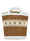 Marni Borsa A Secchiello Tropicalia Bicolor In Rafia E Pelle Donna