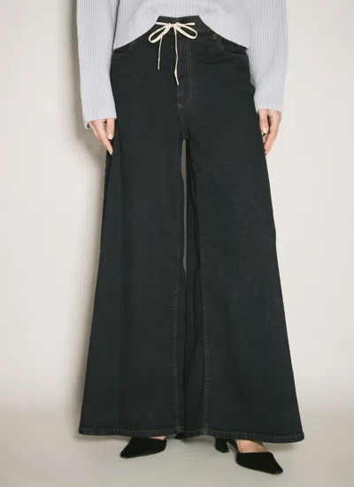 Marni Women Wide-leg Stretch Jeans In Black
