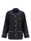 Marni Black Wool Shirt With White Stitching In Black