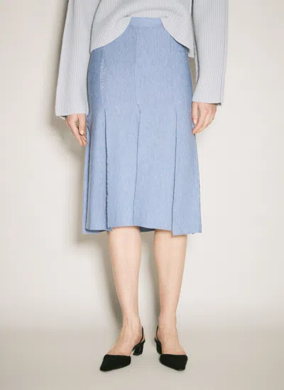 Marni Women Wool-silk Skirt In Blue