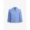 Marni Short Three-quarter Sleeve Cotton Jacket In 00b26