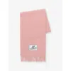 Marni Womens 00c13 Brand-patch Alpaca-blend Scarf In Pink