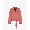 Marni Womens 00c36 Relaxed-fit Wool Trench Jacket In Pink