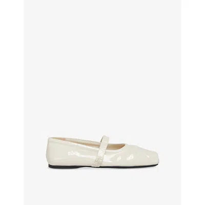 MARNI WOMENS 00W02 LOGO-EMBOSSED PATENT-LEATHER MARY JANE SHOES EUR 39 / 6 UK
