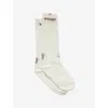 Marni Womens 00w09  Mending-embroidered Cotton-blend Mid-calf Socks In White