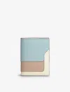 Marni Womens Multi-coloured Vanitosi Logo-embossed Calf-leather Wallet In Aquamarine/natural