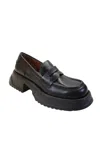 Marni Womens Black Leather Slip On Platform Heels Loafers Shoes In Black