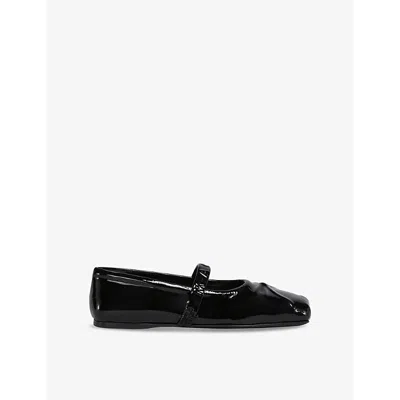 MARNI WOMENS MARNI LOGO-EMBOSSED PATENT-LEATHER MARY JANE SHOES
