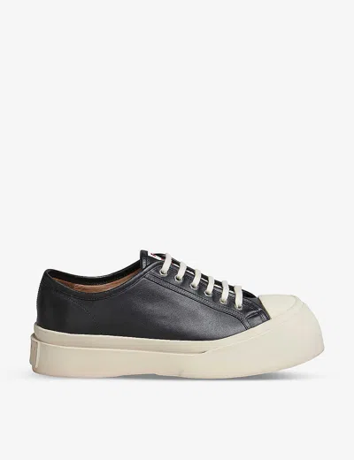 MARNI WOMENS BLACK PABLO PLATFORM-SOLE LEATHER LOW-TOP TRAINERS EUR 35 / 2 UK,65109404