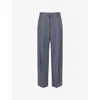 Marni Womens Chn55 Checked Wide-leg Stretch-woven Trousers