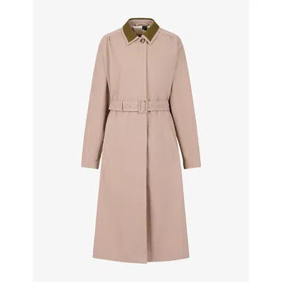 Marni Womens Contrast-collar Cotton-blend Trench Coat 00w25