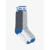 Marni Womens Inn15 Colour-block Cotton-blend Mid-calf Socks In Multi