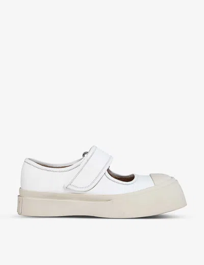 MARNI WOMENS MARNI CHUNKY-SOLE LEATHER MARY-JANE TRAINERS,65109572