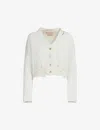 Marni Destroyed-effect Cropped Cardigan In White