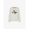 Marni Womens Logo-print Round-neck Cotton-jersey Sweatshirt White In Neutral