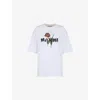Marni Womens Low01 Branded Short-sleeved Cotton-jersey T-shirt In White