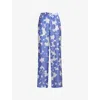 Marni Floral Trousers In Purple