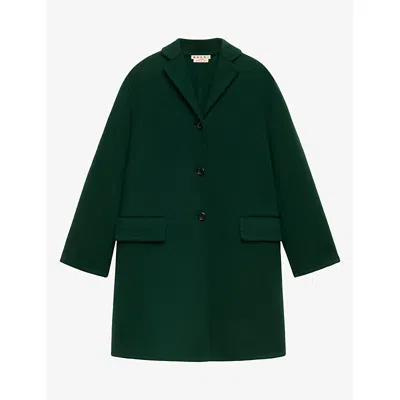 Marni Womens Single-breasted Wool And Cashmere Coat 00v89