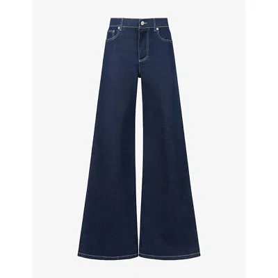 Marni Womens Wide-leg Relaxed Denim Jeans Wsb99