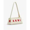 Marni Elongated Silhouette Shoulder Bag With Bold Lettering