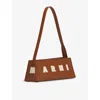 Marni Womens Zo722 Museo Leather Baguette Shoulder Bag In Brown
