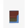 Marni Womens Zo958 Colour-block Leather Bifold Wallet