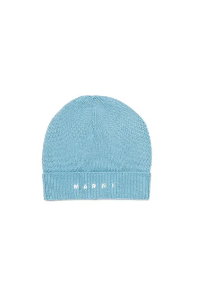 Marni Wool And Cashmere Beanie In Blue